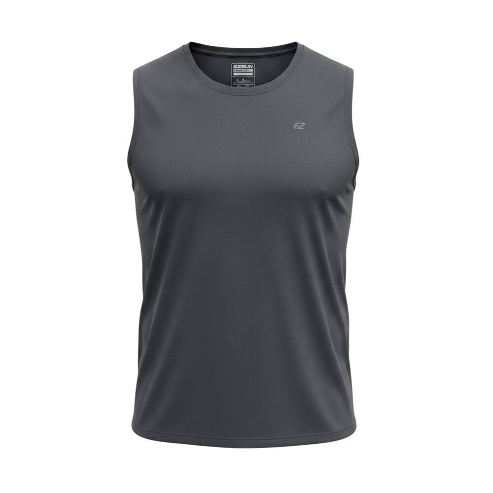 EZRUN Men's Gray Athletic Sleeveless Performance Tank Top 3XL